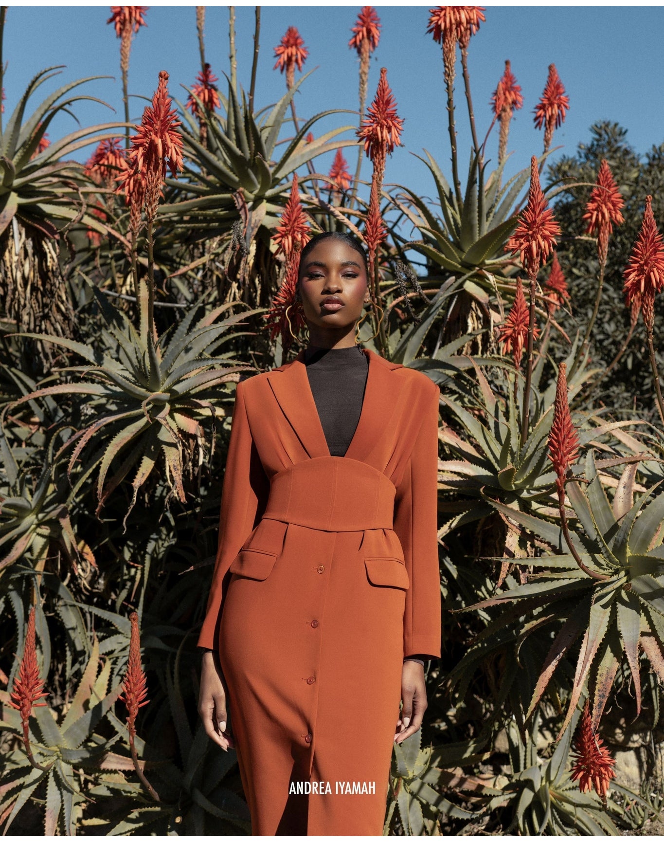 Zia Corset Blazer Dress | Pumpkin