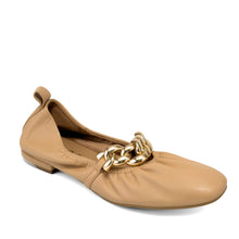Amina Dress Flat | Beige Bisque  Faux Nappa