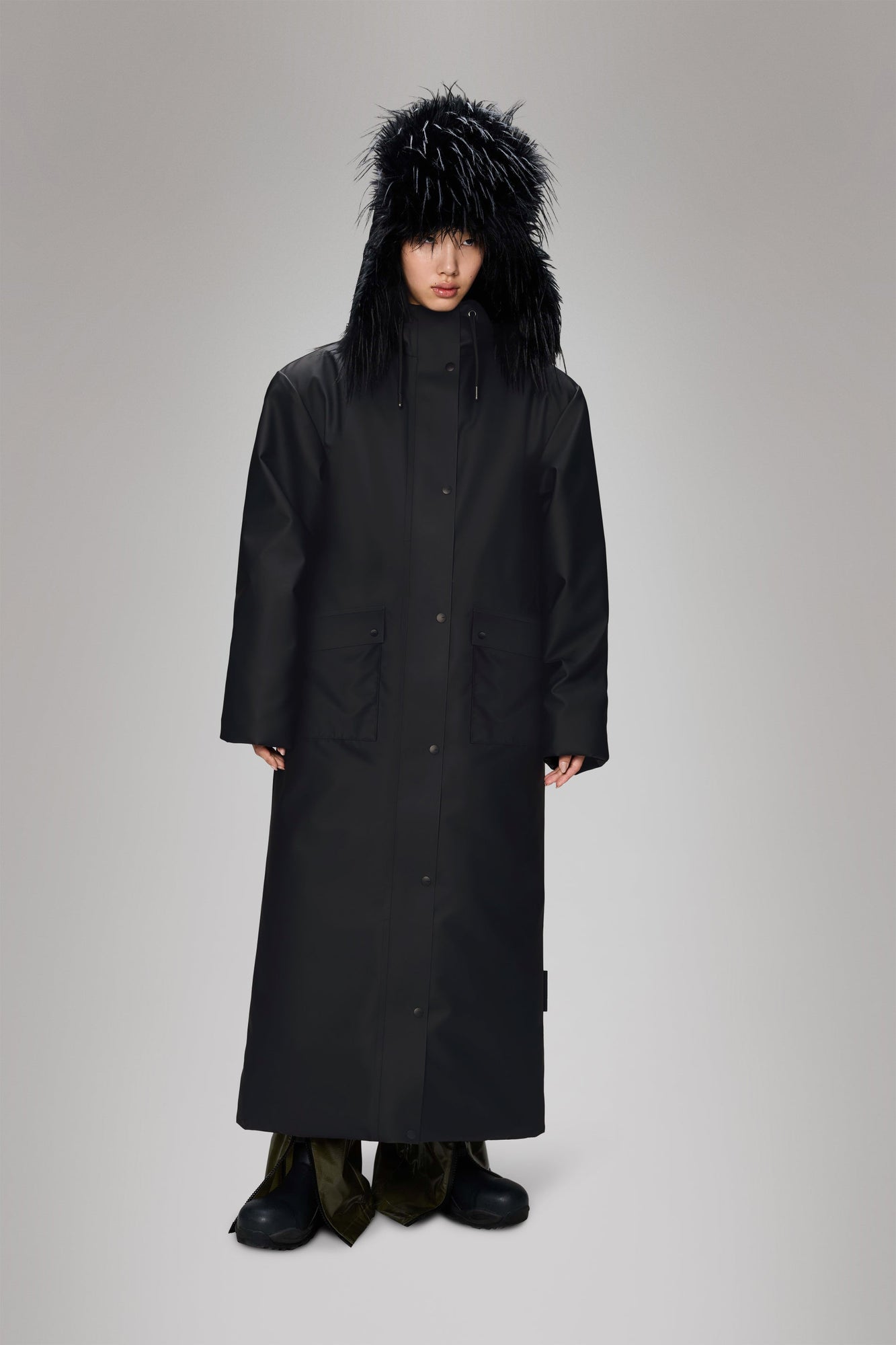 RAINS Nome Vision Longest Jacket Black Jacket