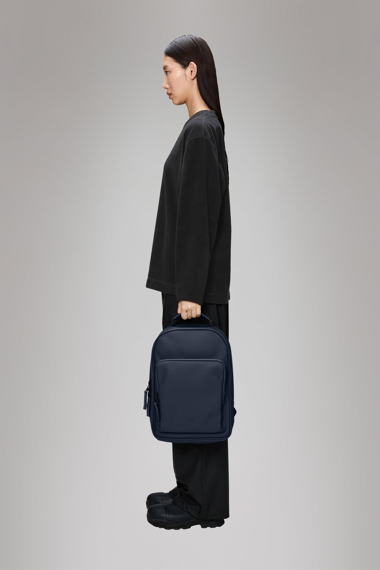 Rains Book Daypack Navy 10.50L H38 x D10 x W28 cm Backpack