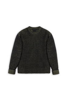 RAINS Sapa Knit Crew Neck Black/Acid Long Sleeve