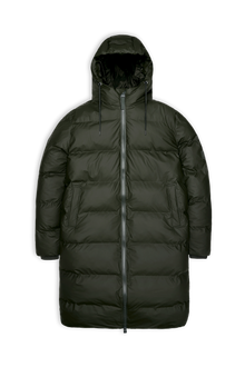 Rains Alta Longer Puffer Jacket Green Jacket