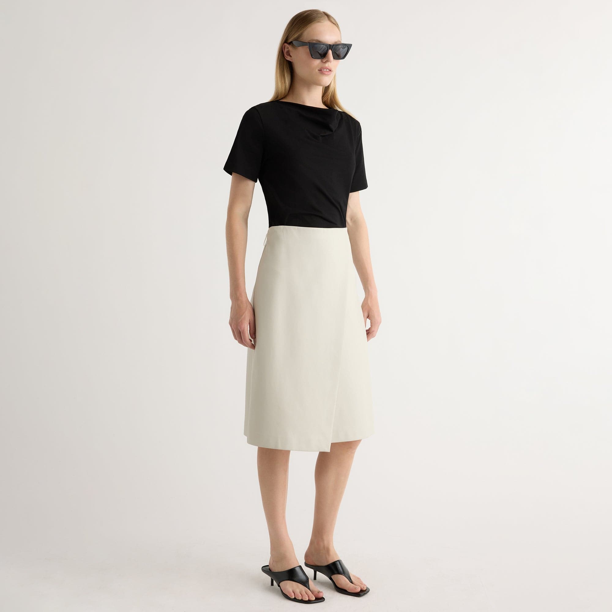 Jess | Alba Asymmetric Vegan Leather Skirt in Size Small