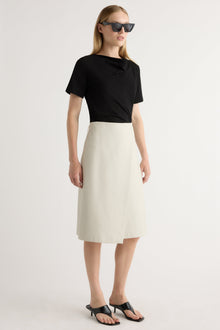 Jess | Alba Asymmetric Vegan Leather Skirt in Size Small