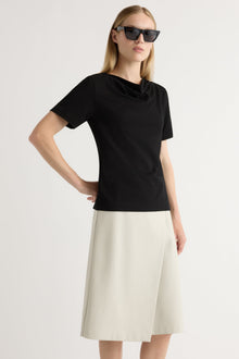 Jess | Alba Asymmetric Vegan Leather Skirt in Size Small