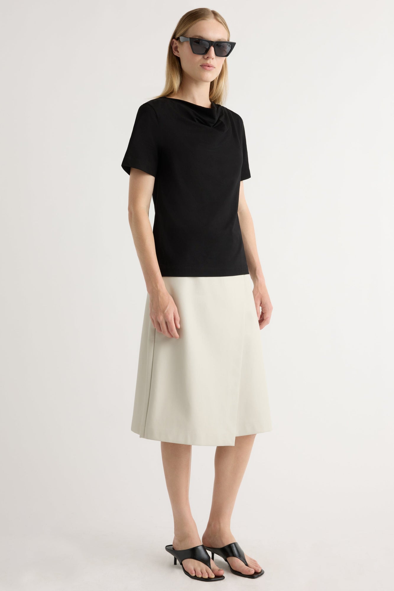 Jess | Alba Asymmetric Vegan Leather Skirt in Size Small