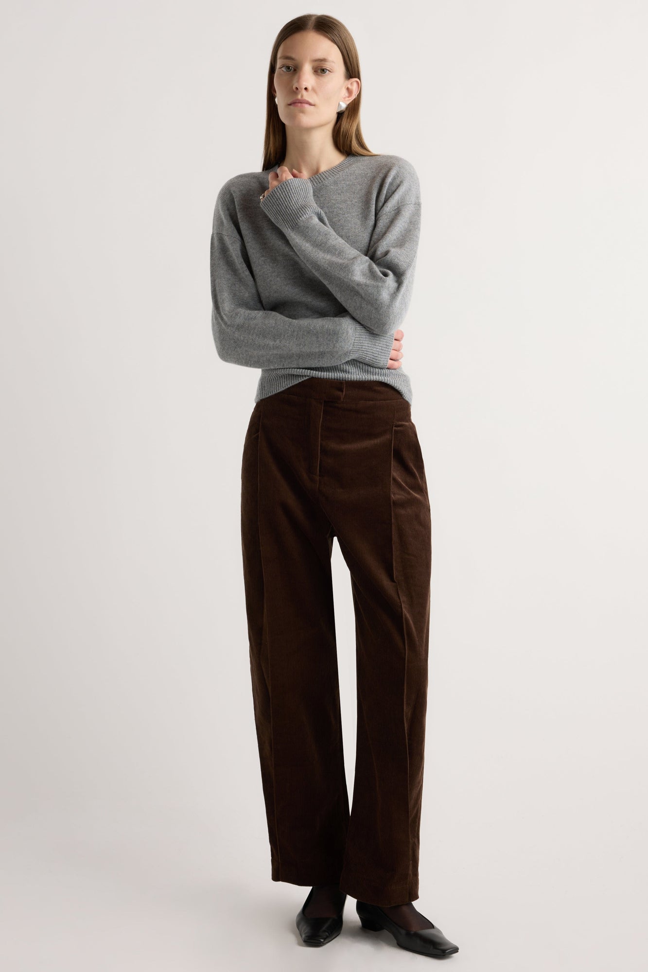 Marije | Austino Corduroy Barrel-Leg Pant in Size Small