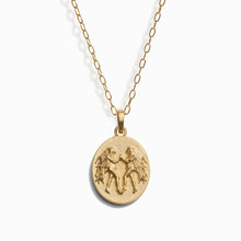 Zodiac Goddess Pendant + Mini Paperclip Chain | 14K Yellow Gold Vermeil