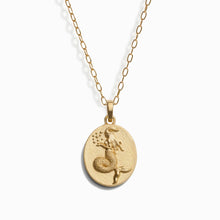 Zodiac Goddess Pendant + Mini Paperclip Chain | 14K Yellow Gold Vermeil