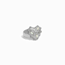 White Radiant Heart Ring | Sterling Silver