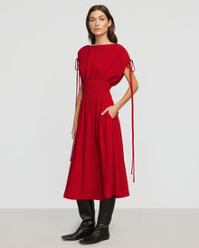 Renee | Ayumi Gathered-Shoulder Dress in Size Small