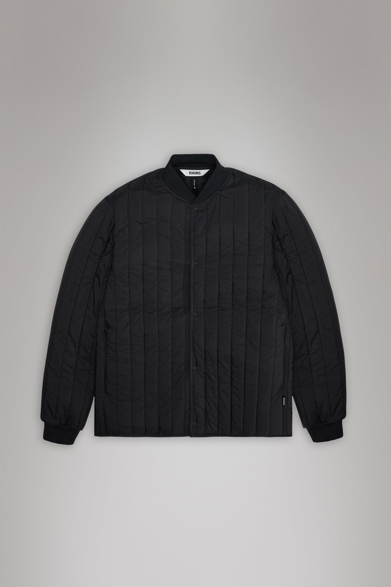 RAINS Banja Liner Bomber Jacket Black Overshirt