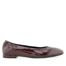 Antonia Dress Flat | Merlot Faux Crinkle Patent