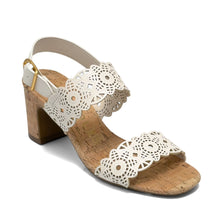 Glen Sandal Heel | Eggnog Perf Faux Nappa