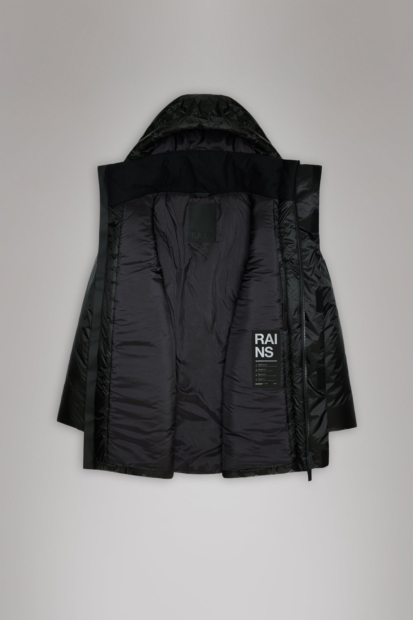 Rains Torna Insulated Long Jacket Navy Jacket