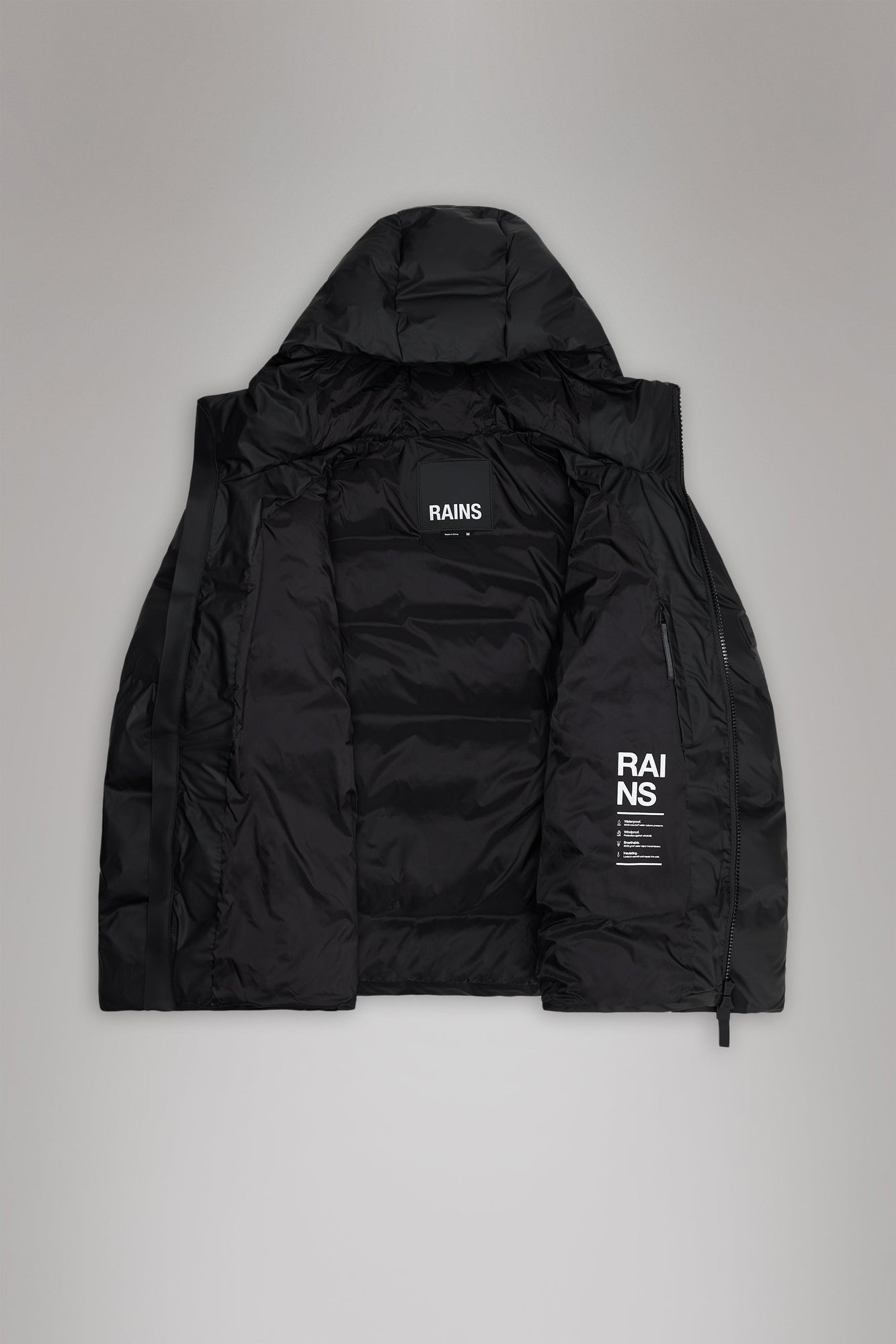Rains Alta Puffer Jacket Black Jacket