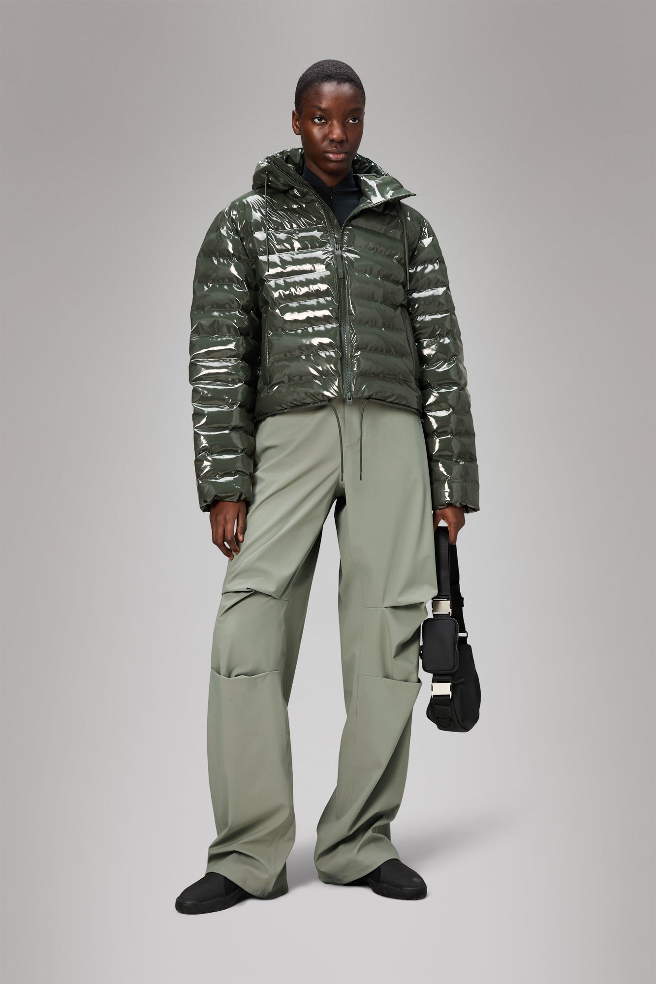 RAINS Lohja Short Puffer Jacket Swamp Jacket