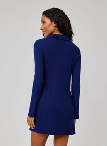 Bell Sleeve Mini Shirt Dress | Navy Coast