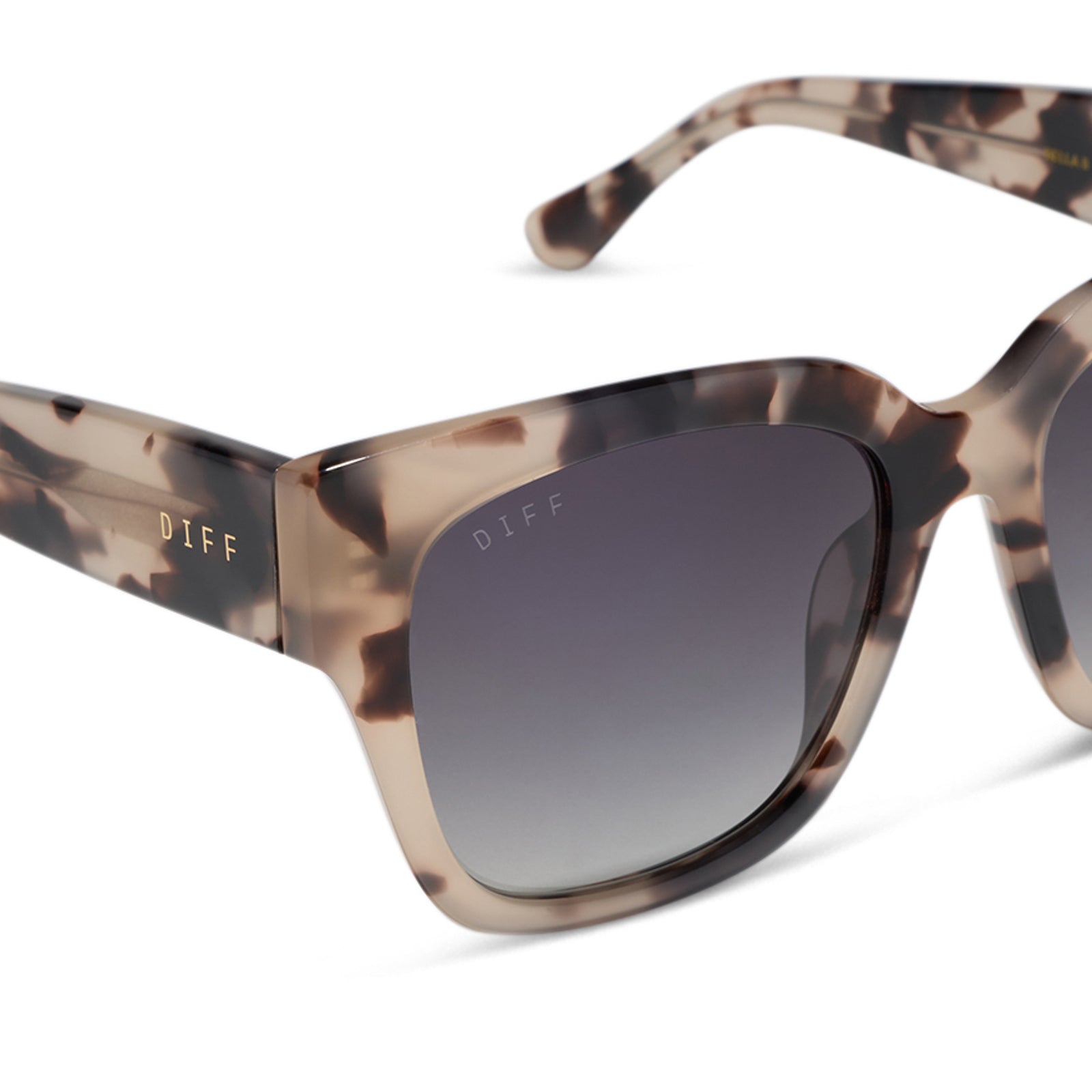 Womens | Bella II Sunglasses | Cream Tortoise | Grey Gradient Lenses