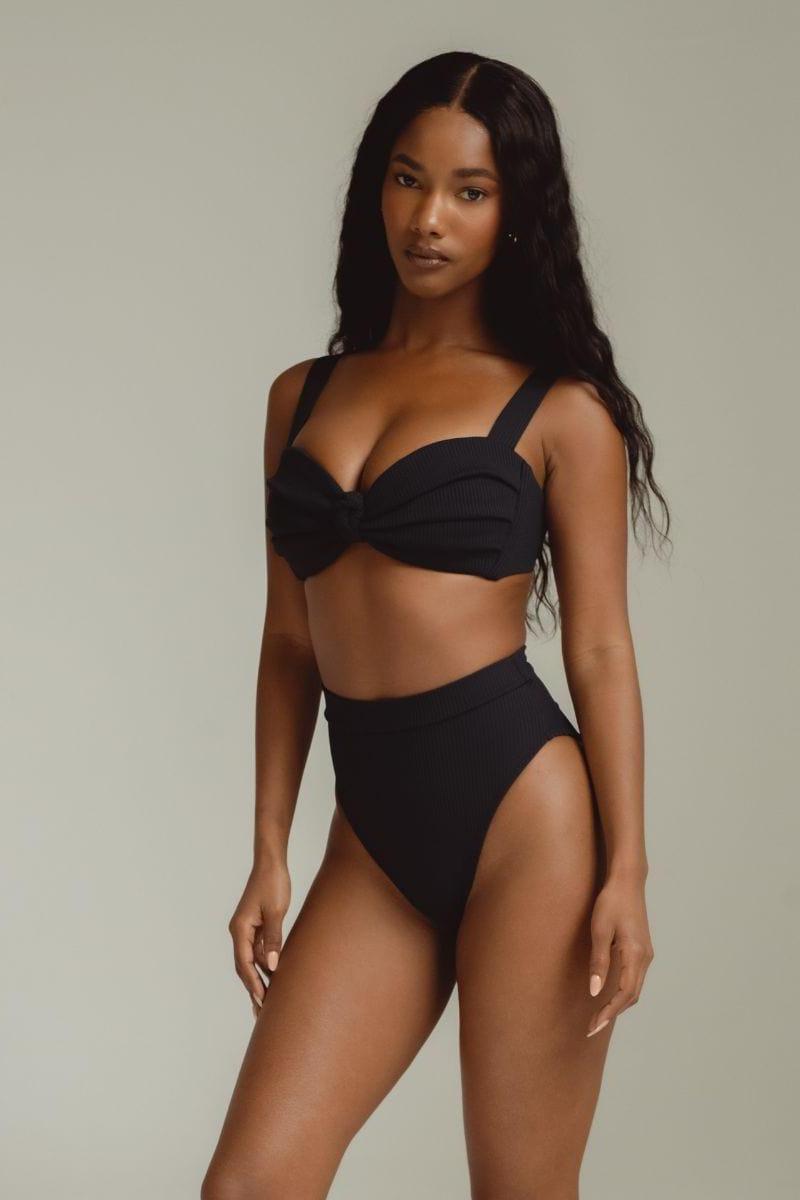Paulina Bikini Bottom | Black Rib
