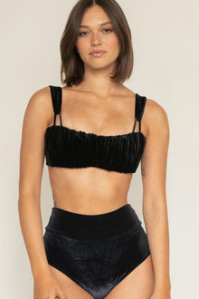 Added Coverage High Rise Bikini Bottom | Black Velvet