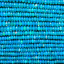 Bright Blue Faceted Opal Necklace