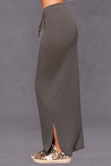 Women | Butter Terry Shirttail Maxi Skirt | Olive