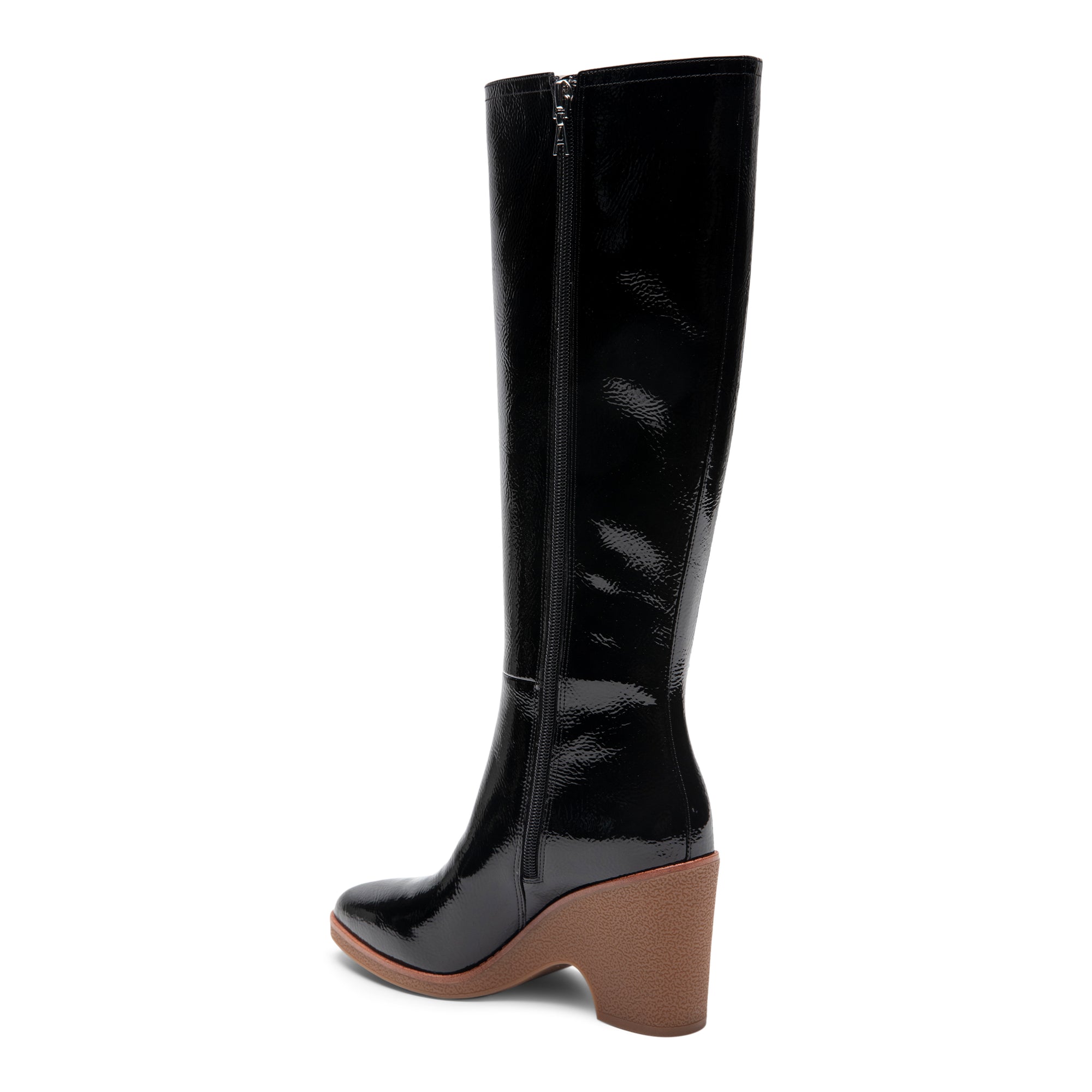 Memphis Boot Wedge | Black Patent