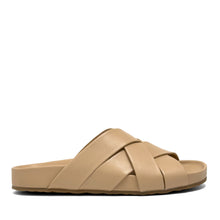 Lecco Sandal Footbed | Beige Bisque Faux Nappa