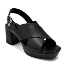Pura Sandal Platform | Black Faux Nappa