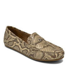 Drita Casual Loafer | Pale Yellow Faux Snake Print