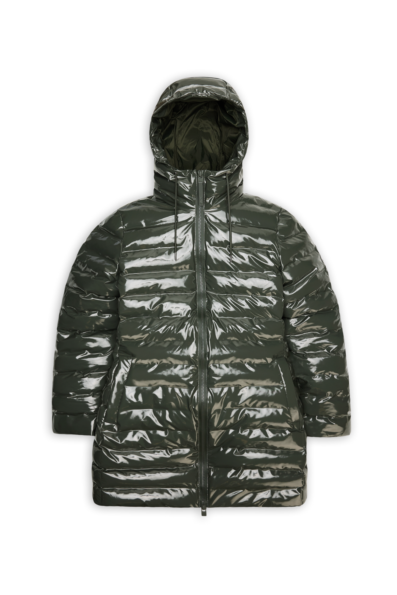 Rains Lohja Long Puffer Curve Jacket Swamp Jacket
