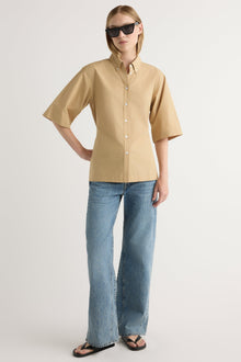 Jess | Calliope Cinch-Waist Tie-Back Shirt in Size Small
