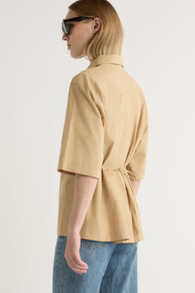 Jess | Calliope Cinch-Waist Tie-Back Shirt in Size Small