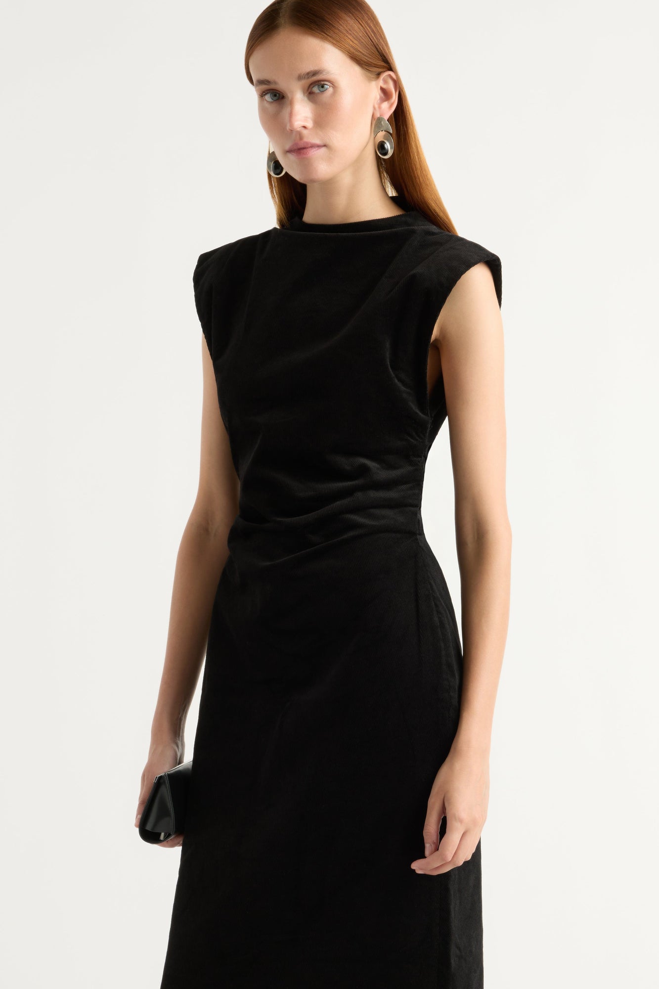 Kelsey | Cambria Structured Corduroy Dress in Size Small