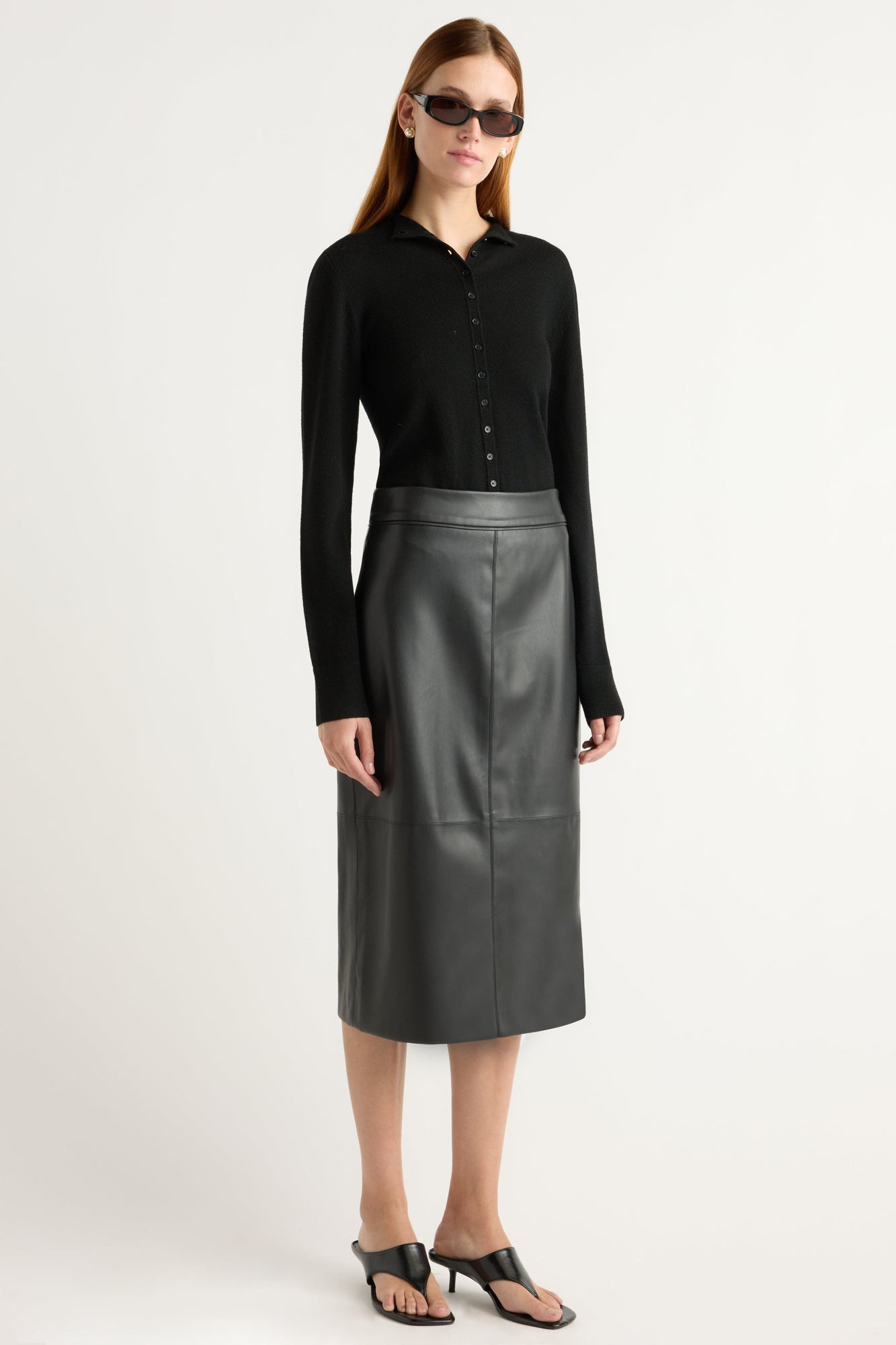 Kelsey | Charlene Wool Button Mock-Neck Sweater in Size Small