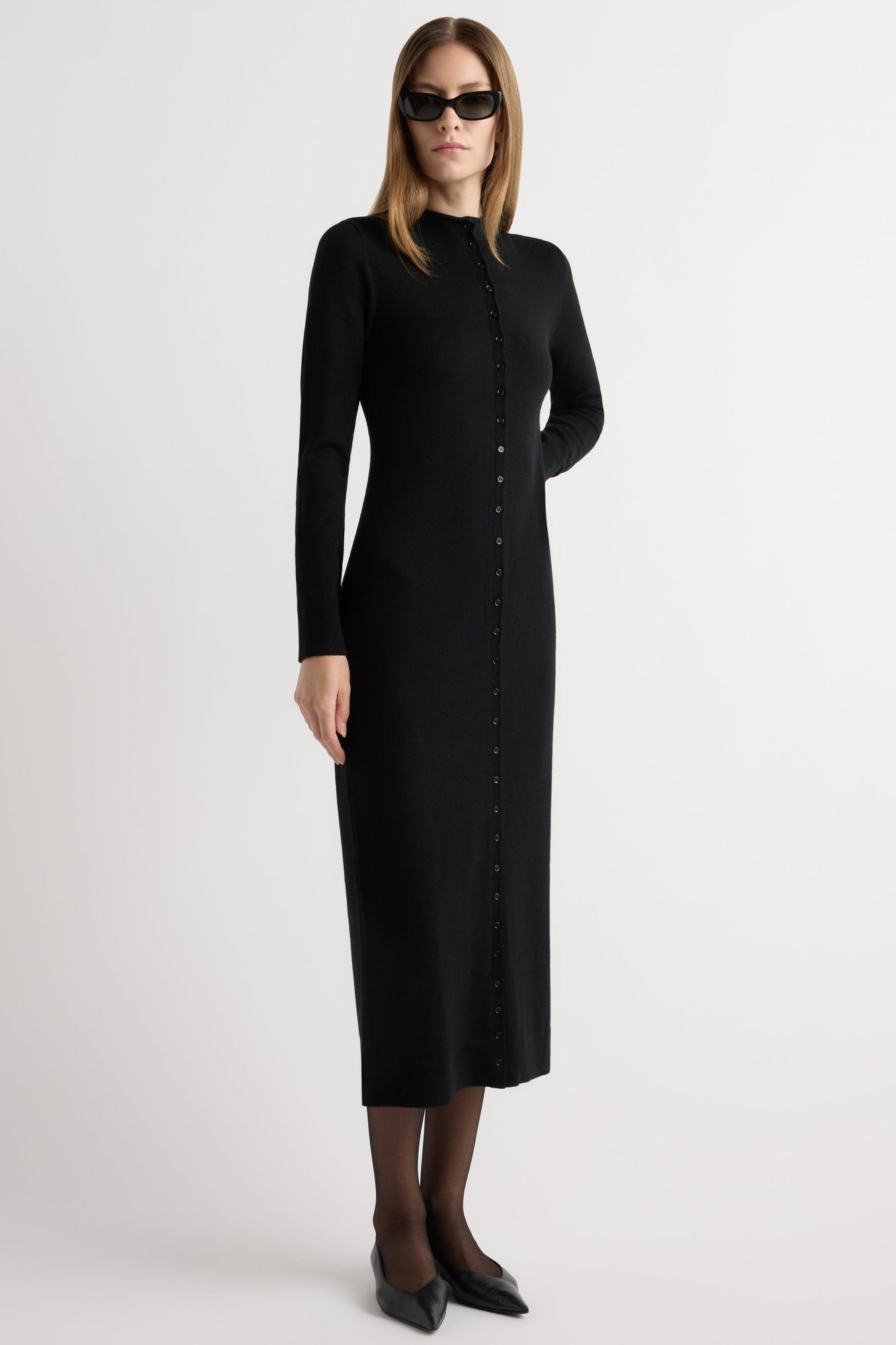 Marije | Charu Wool Button Maxi Dress in Size Small
