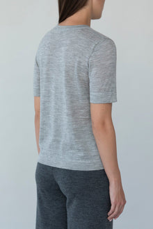 Crew Neck Sweater Tee | Fog Grey Heather