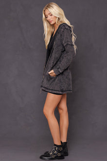 Women | Hooded Stadium Zip-Up Jacket | Mineral Wash 6