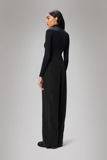 RAINS Addis Fleece Pants Wide Black Pants