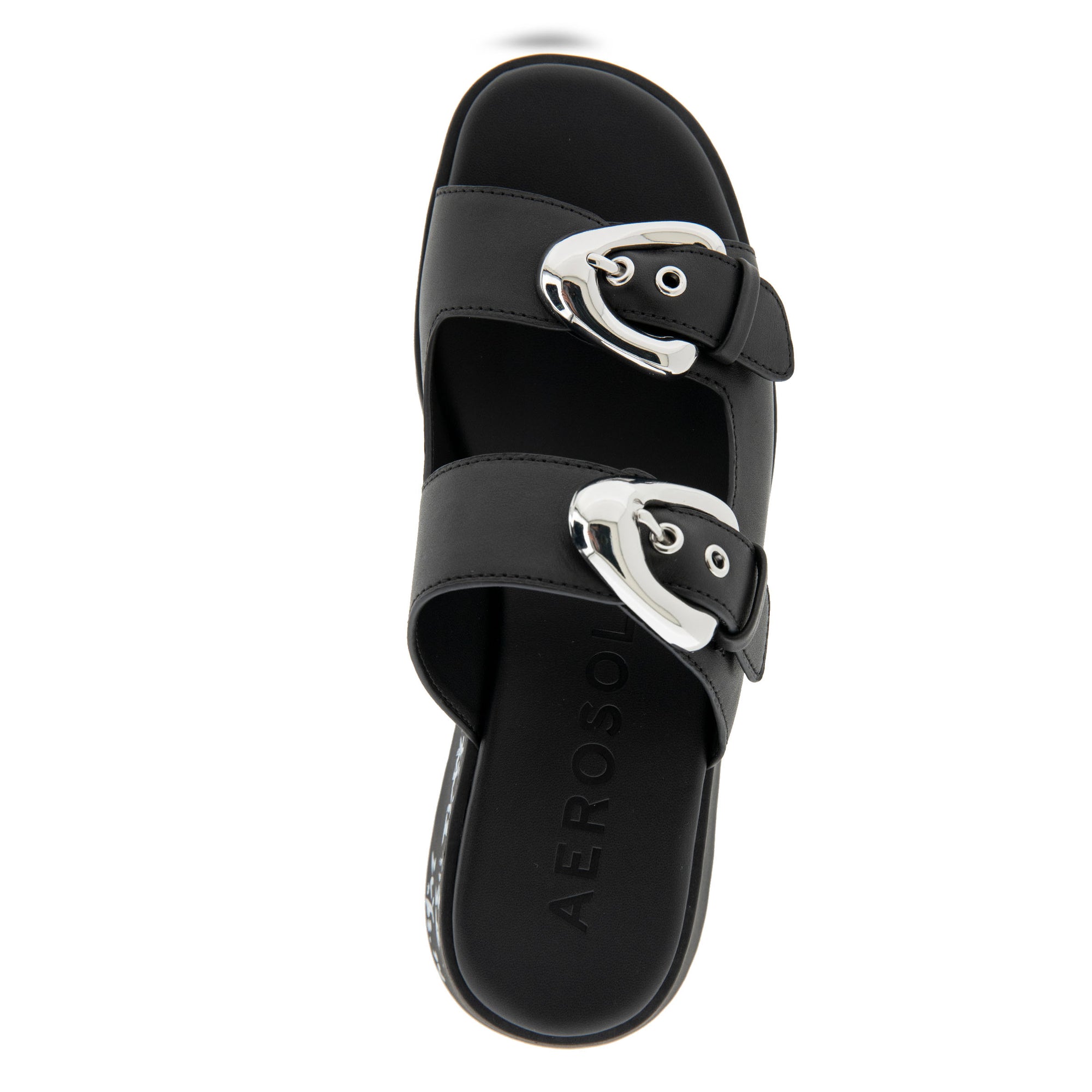 Faith Sandal Flatform | Black Faux Calf