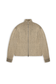 Womens | Sapa Knit W Zip Cardigan | Beige/Black