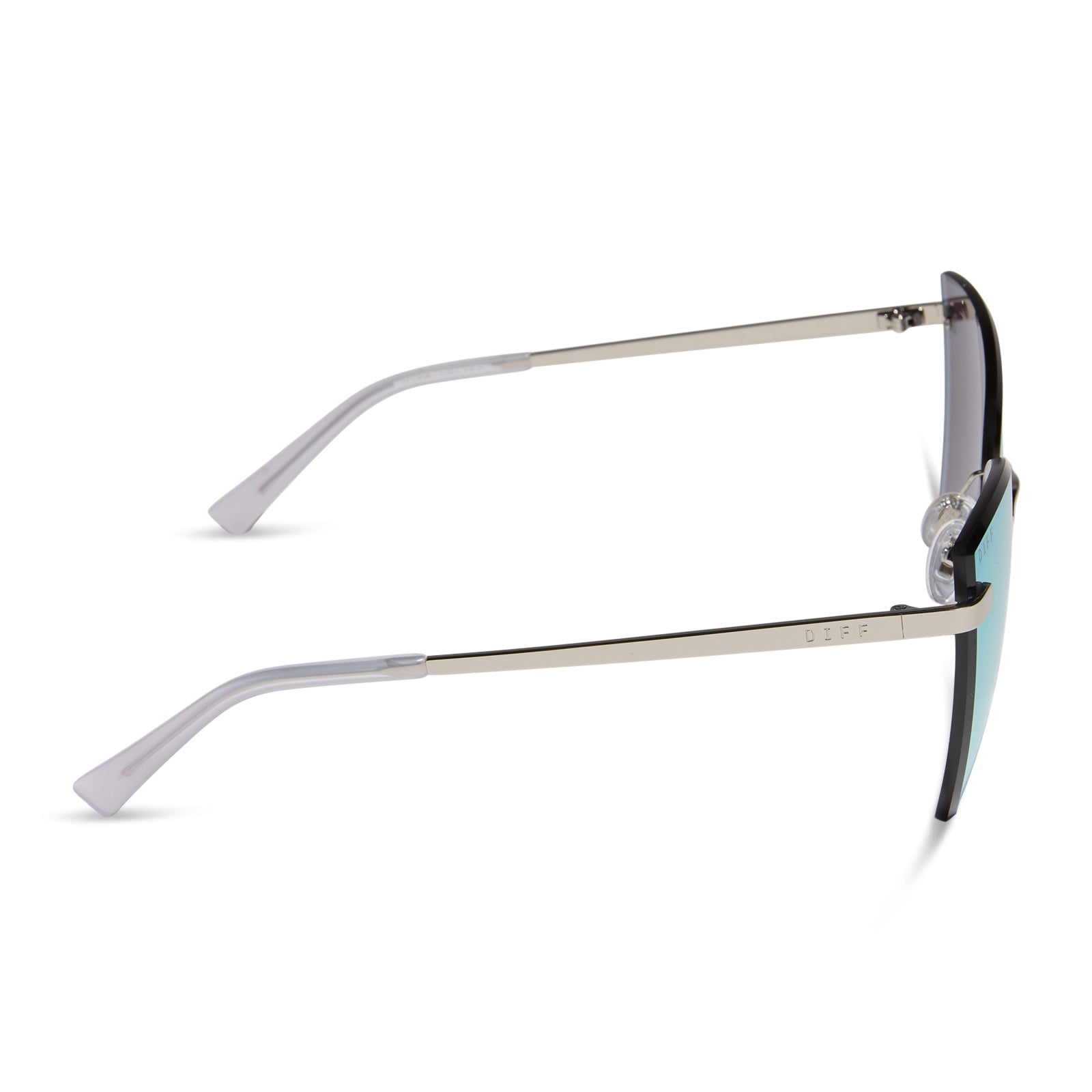 Womens | Becky V Sunglasses | Silver | Lavender Lenses