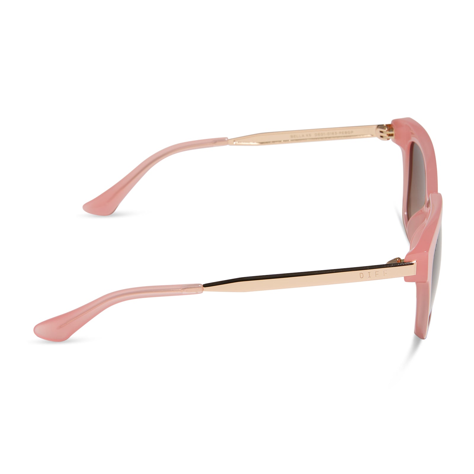 Womens | Bella XS Sunglasses | Peach | Brown Polarized Lenses