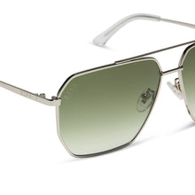 Womens | Berkely Sunglasses | Silver | Cool Matcha Gradient Lenses