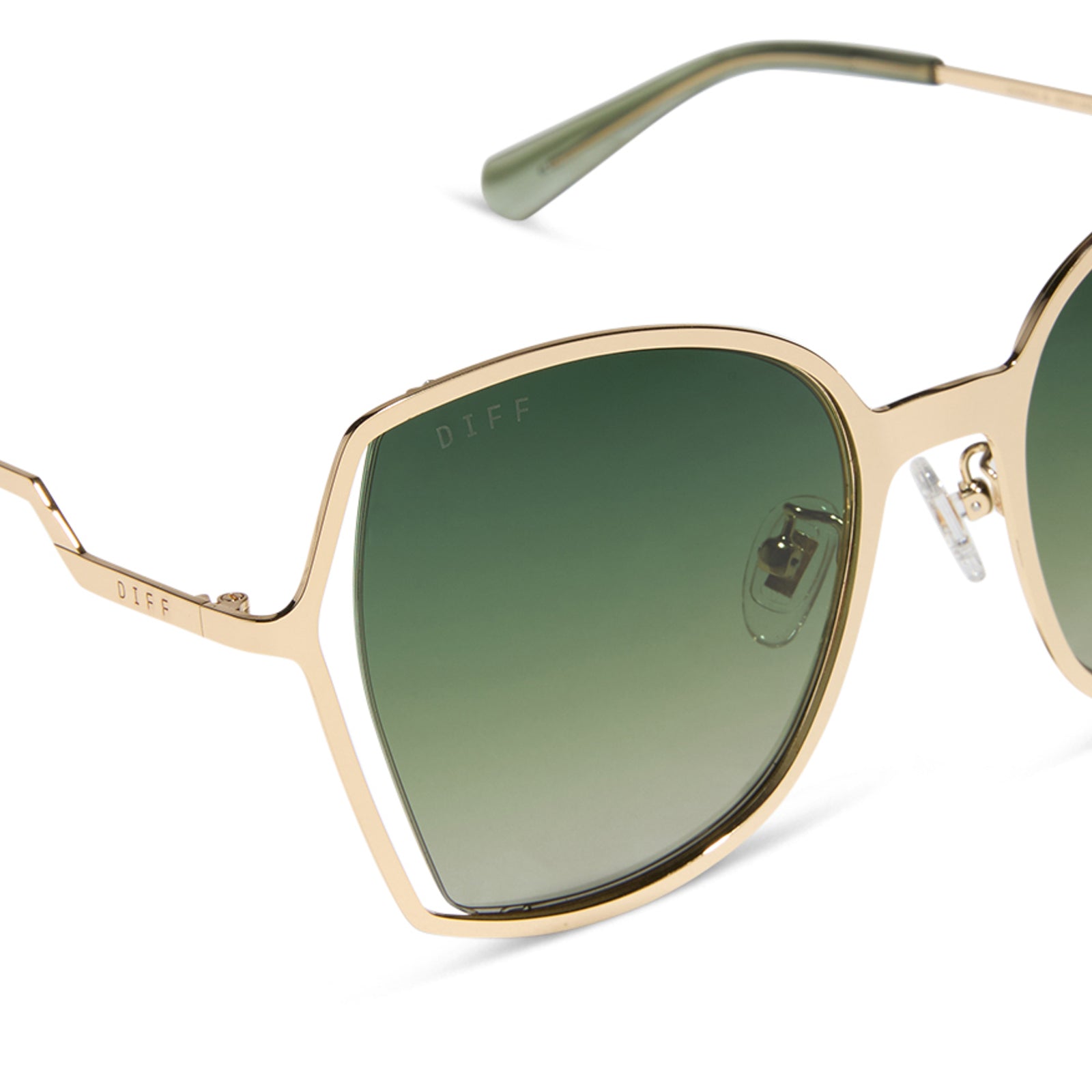 Womens | Donna III Sunglasses | Gold | Cool Matcha Gradient Polarized Lenses