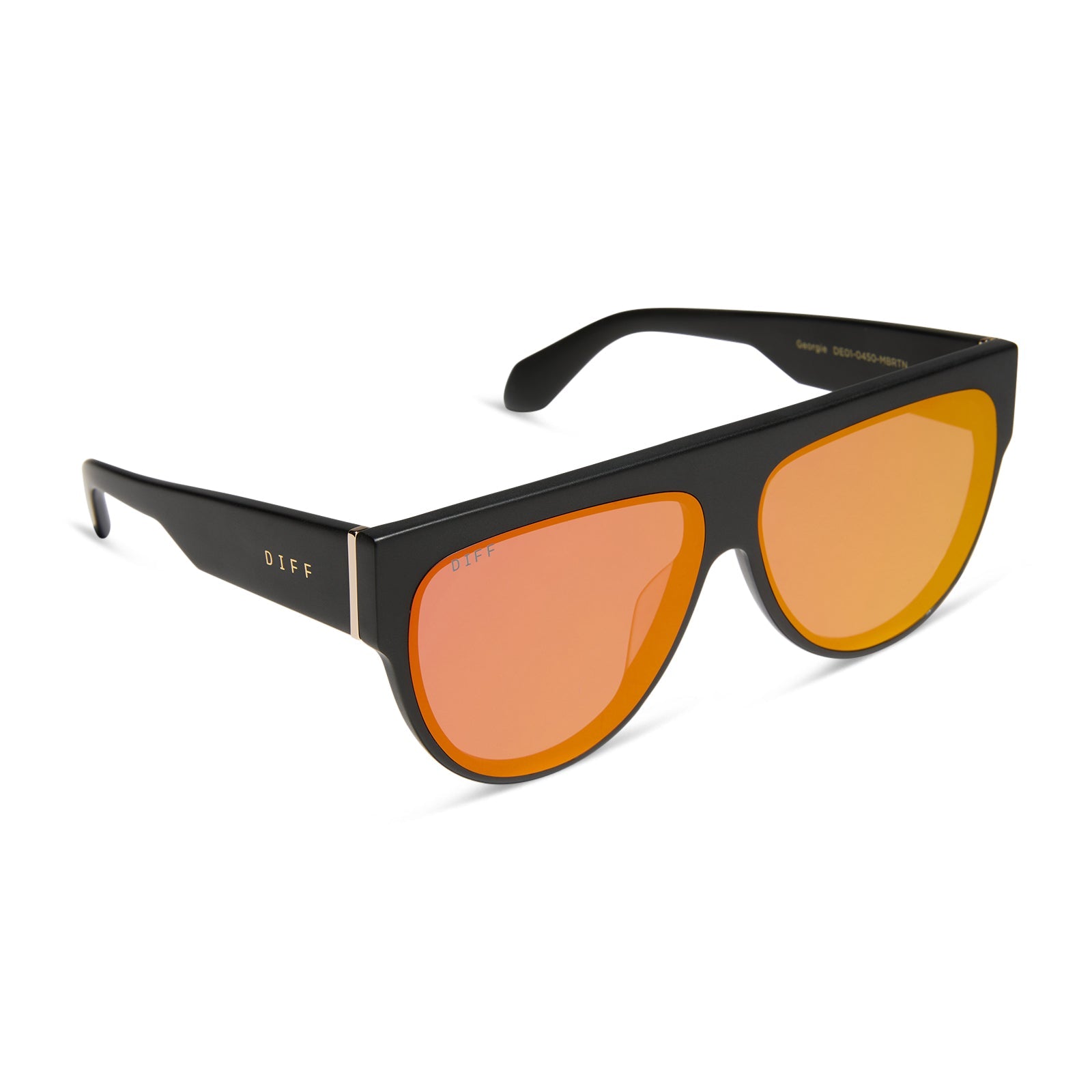 Womens | Georgie Sunglasses | Matte Black | Red Hot Summer Lenses