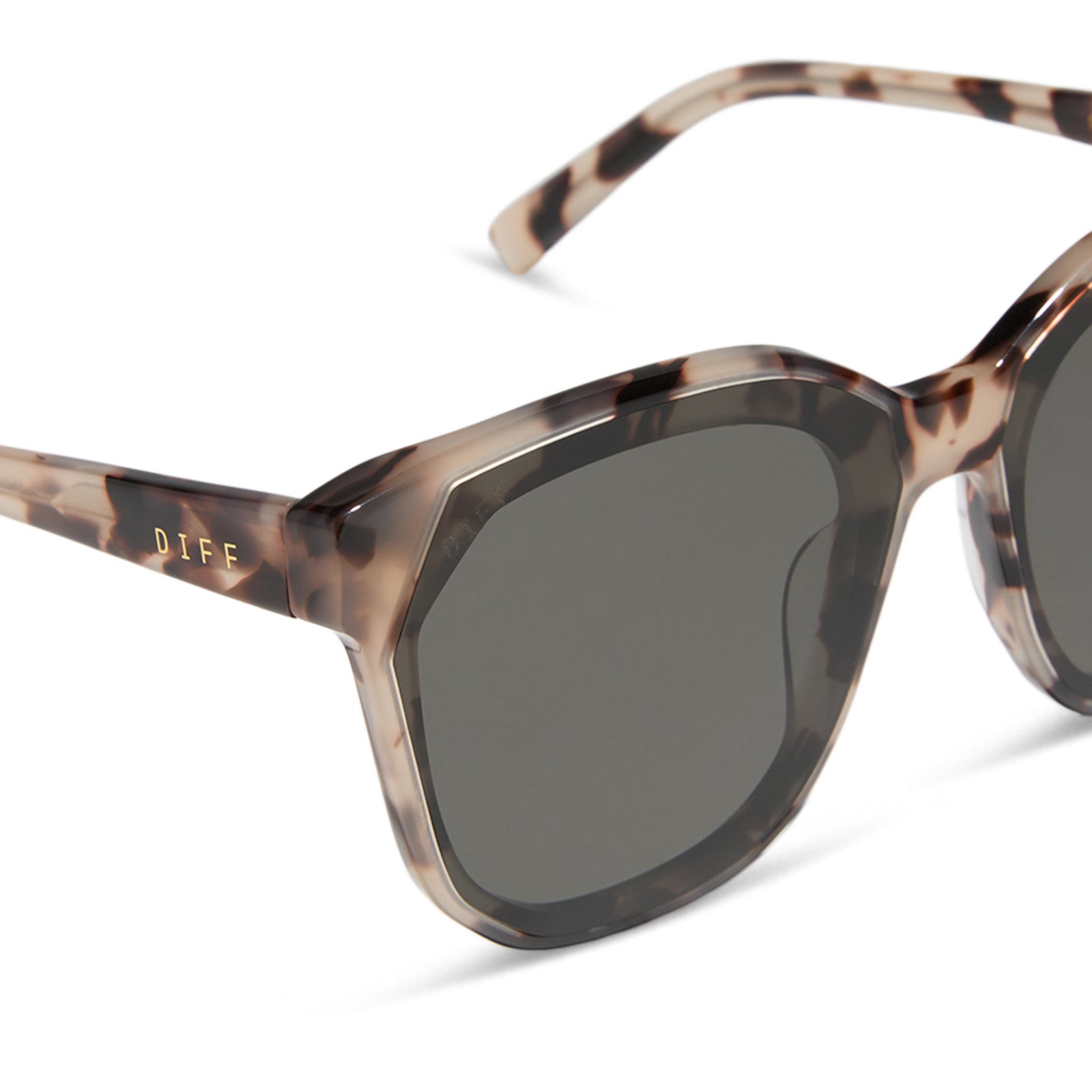 Womens | Gia Sunglasses | Cream Tortoise | Grey Lenses