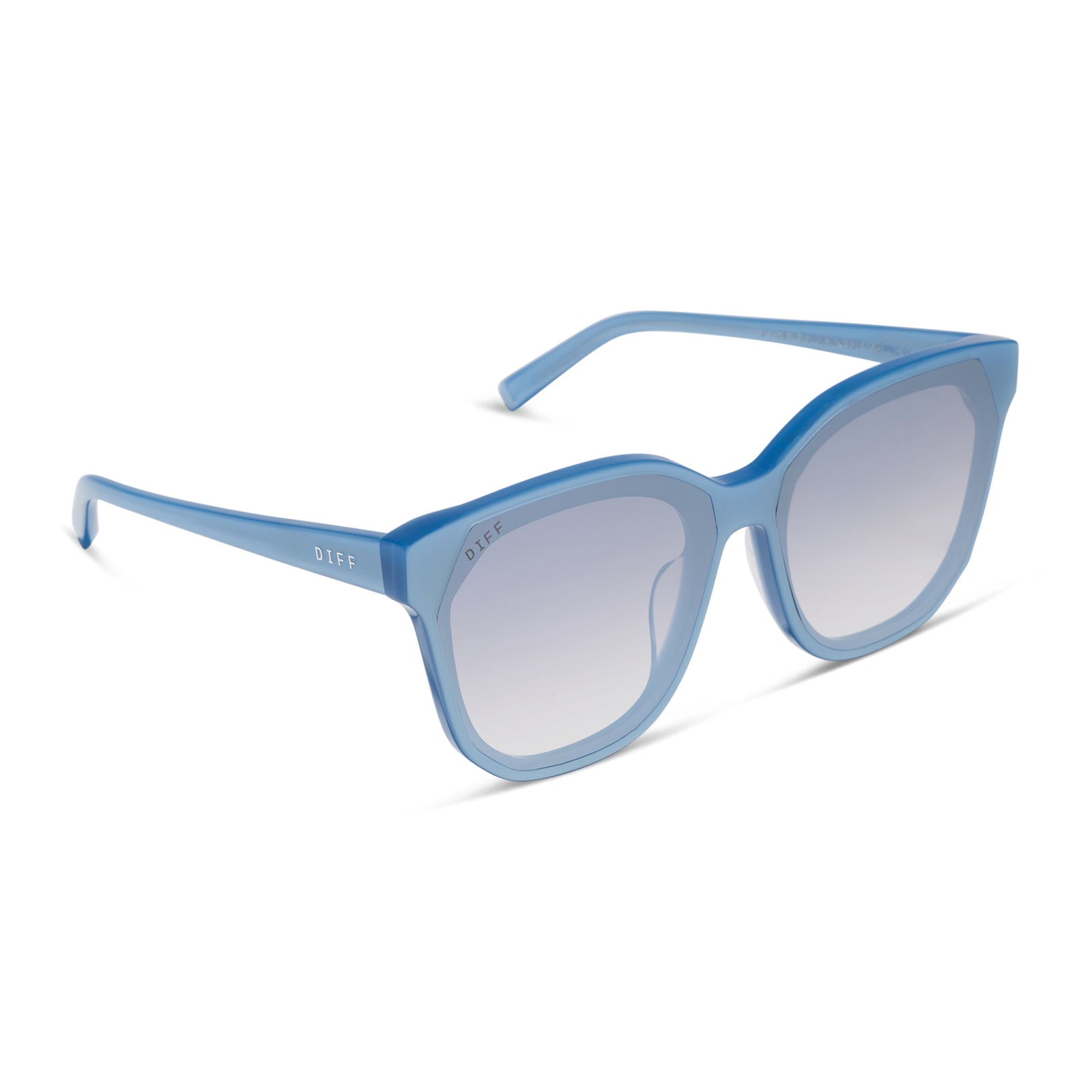 Womens | Gia Sunglasses | Light Blue | Slate Gradient Flash Lenses
