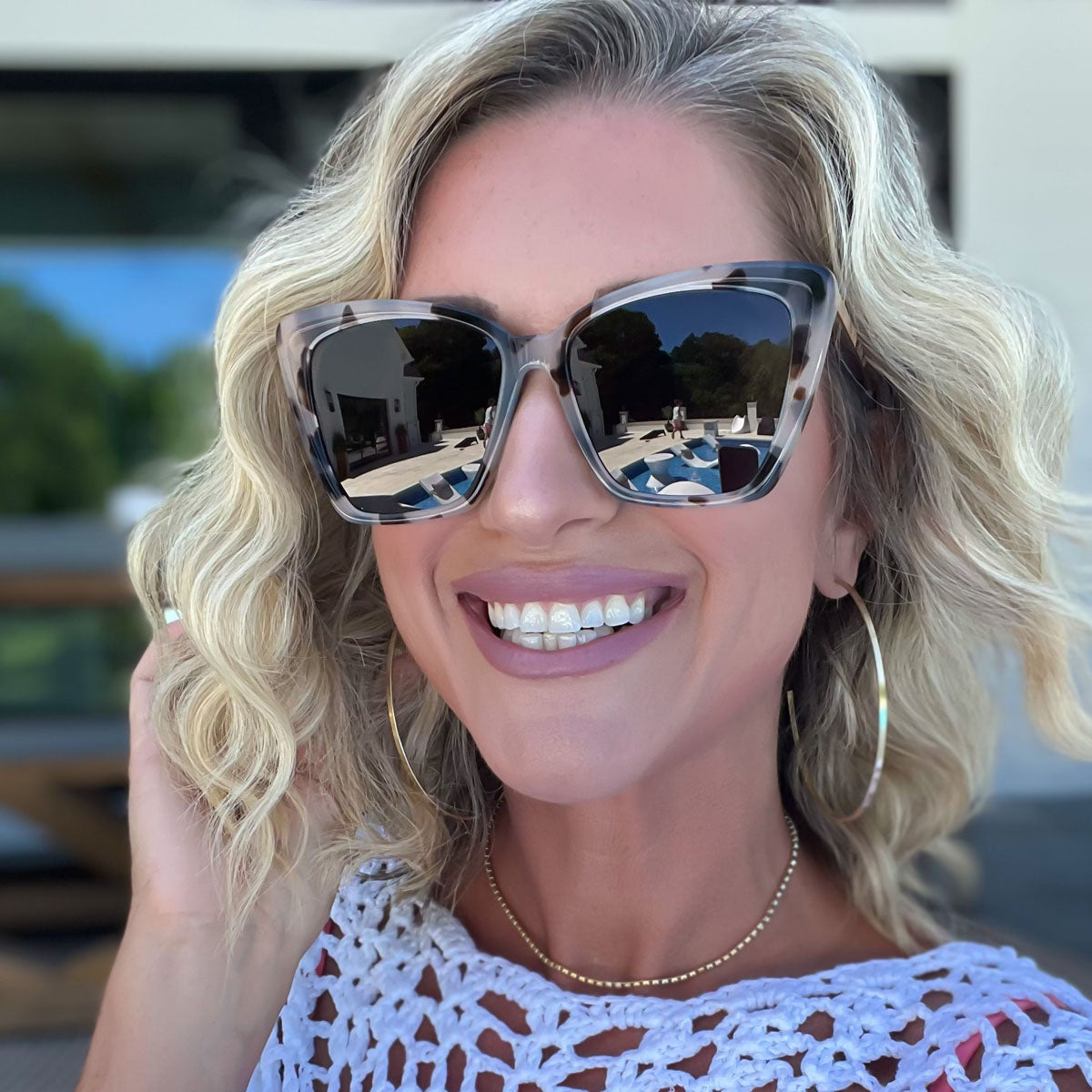 Womens | Becky II Sunglasses | Cream Tortoise | Grey Polarized Lenses